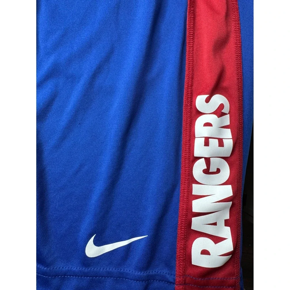 Nike Texas Rangers MLB Dri-Fit Mens XL Blue Red Athletic Training Shorts